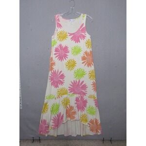 Fresh Produce Dress Medium Floral Ruffle Maxi Beach Vacation‎ Comfy Colorful